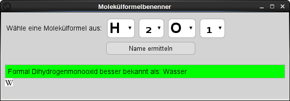 Abbildung Molekülformelbenenner